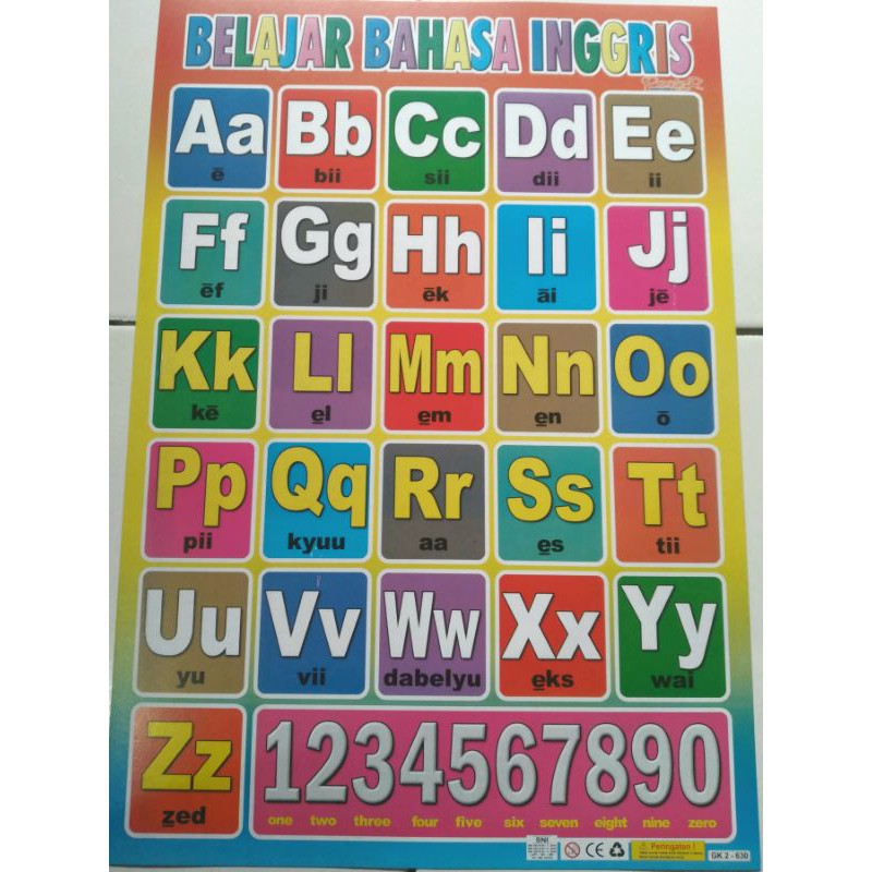 Detail Tabel Abc Bahasa Inggris Nomer 16