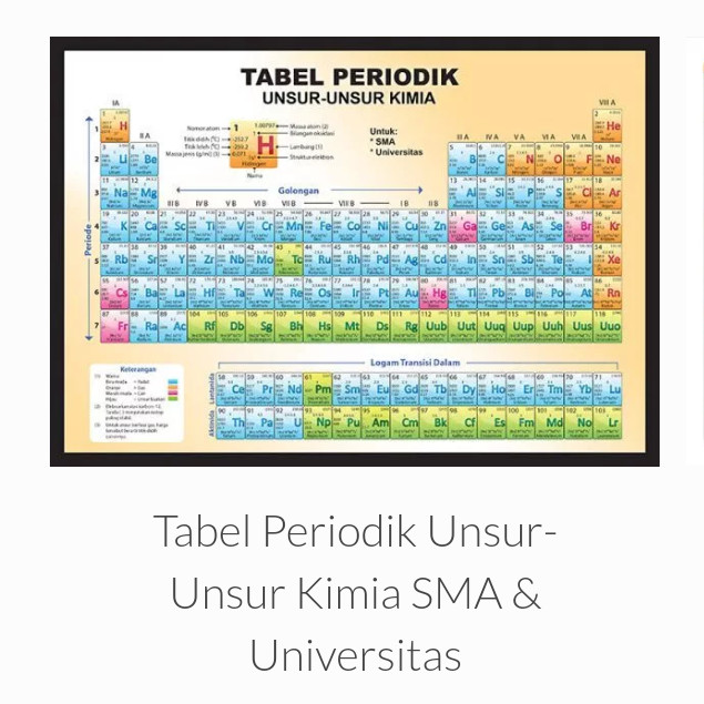 Detail Tabel Periodik Kimia Nomer 42