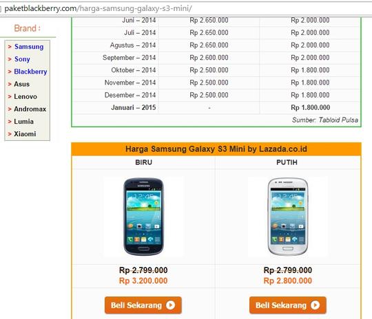 Detail Tabloid Pulsa Samsung S3 Mini Nomer 6