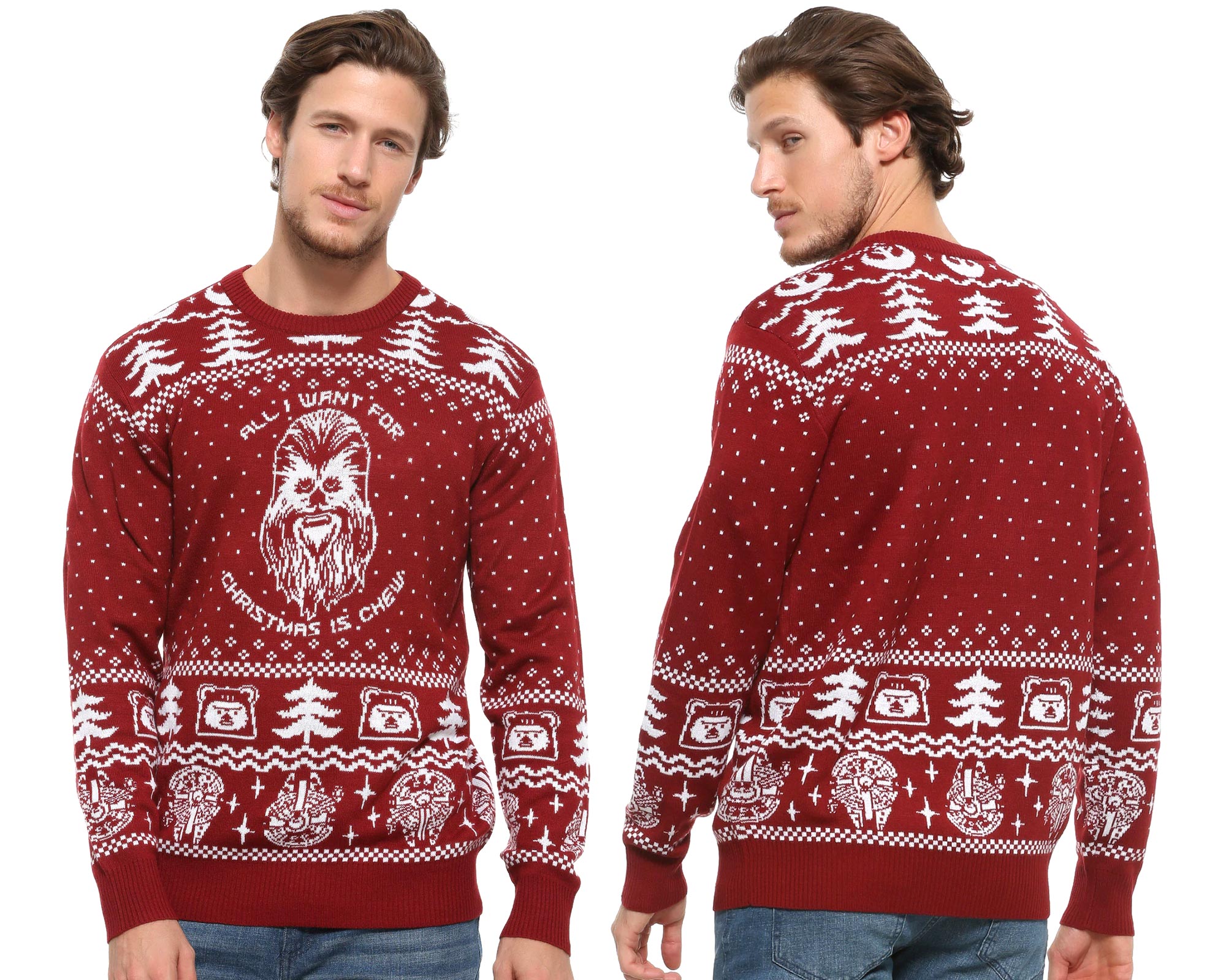 Detail Tacky Star Wars Christmas Sweater Nomer 11