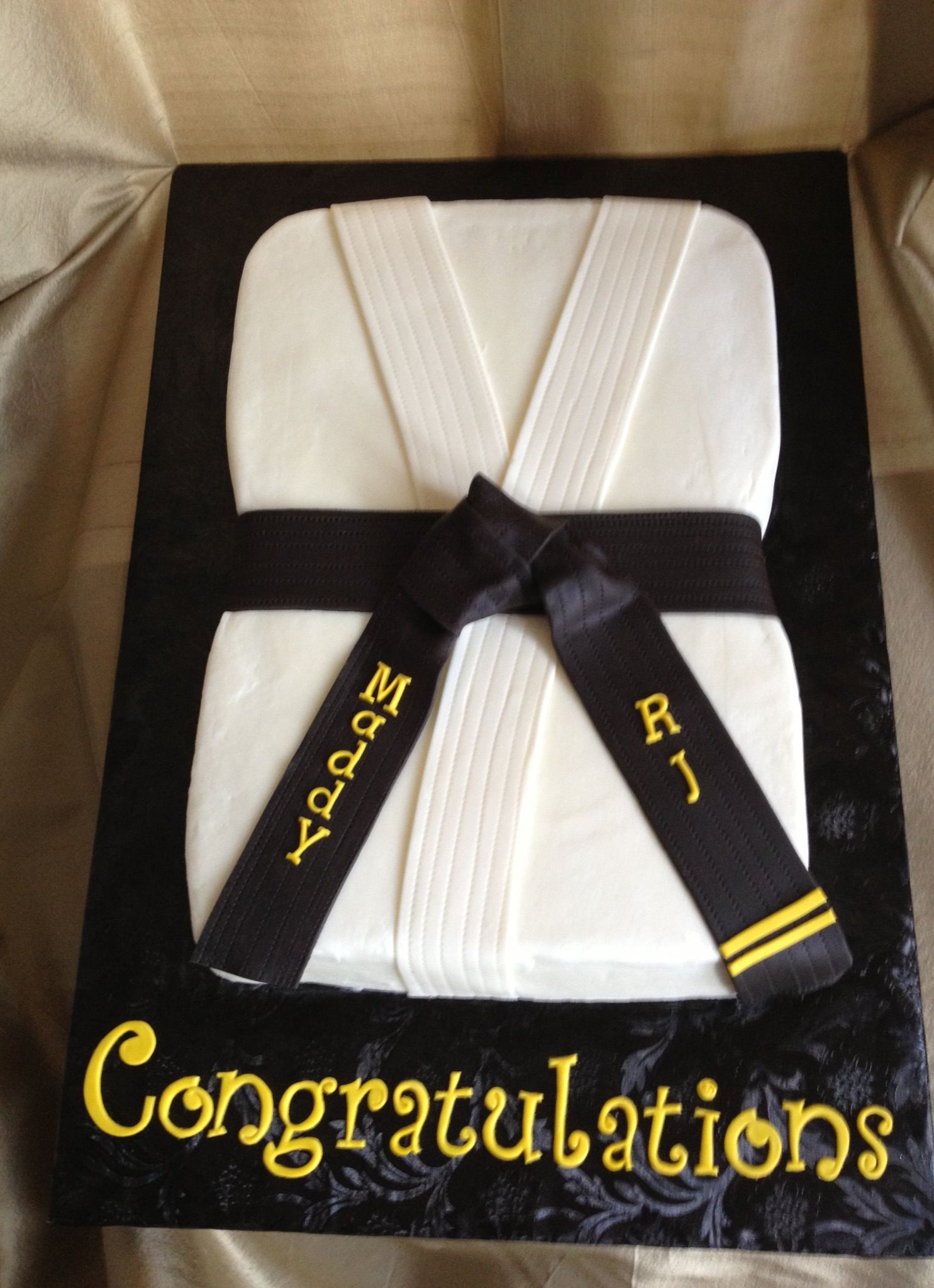 Detail Taekwondo Black Belt Cake Nomer 2