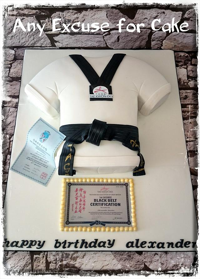 Detail Taekwondo Black Belt Cake Nomer 3