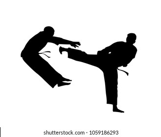 Detail Taekwondo Kick Silhouette Nomer 36