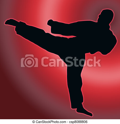 Detail Taekwondo Kick Silhouette Nomer 49