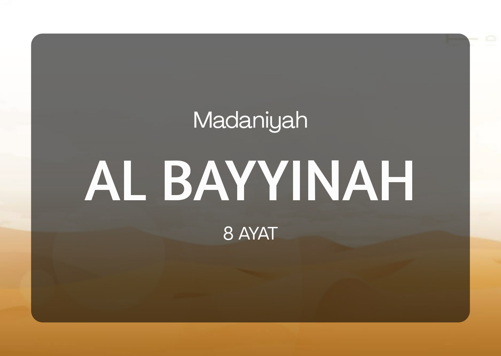 Download Tafsir Surat Al Bayyinah Nomer 14