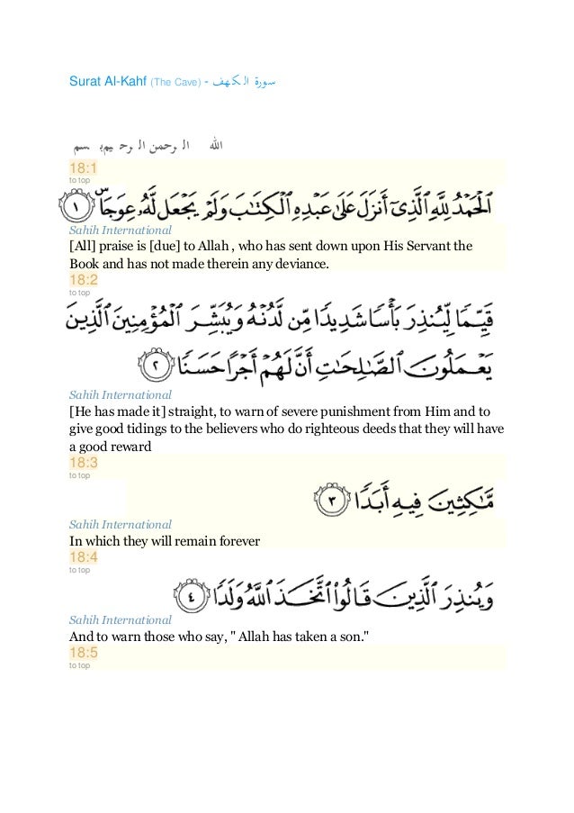 Detail Tafsir Surat Al Kahfi Nomer 4