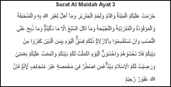 Detail Tafsir Surat Al Maidah Ayat 3 Nomer 2