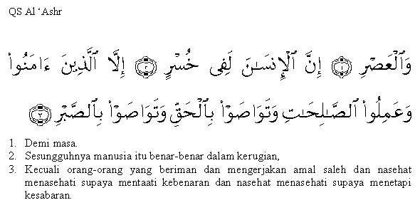 Detail Tafsir Surat Wal Asri Nomer 4