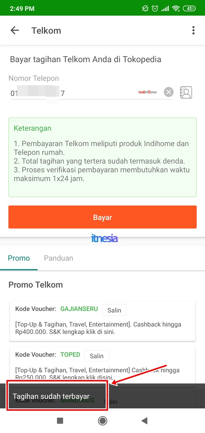 Detail Tagihan Telepon Rumah Nomer 46