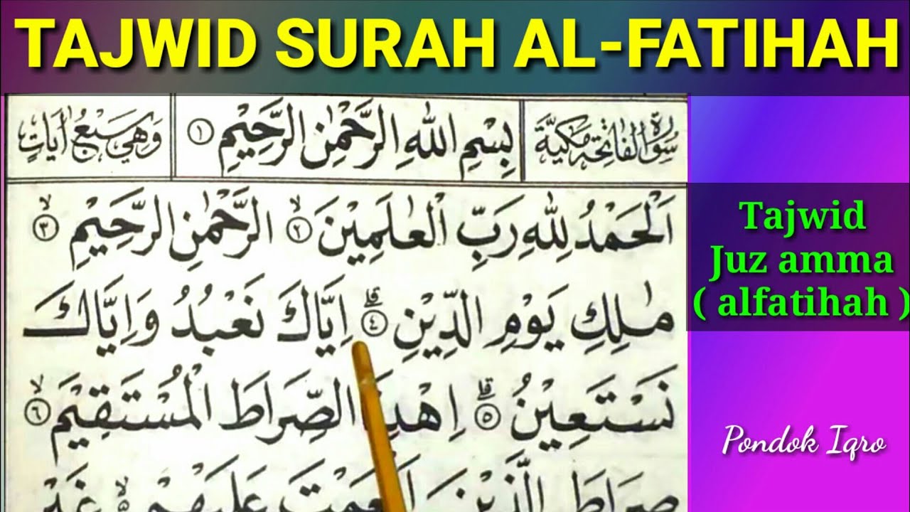 Detail Tajwid Surat Al Fatihah Nomer 5