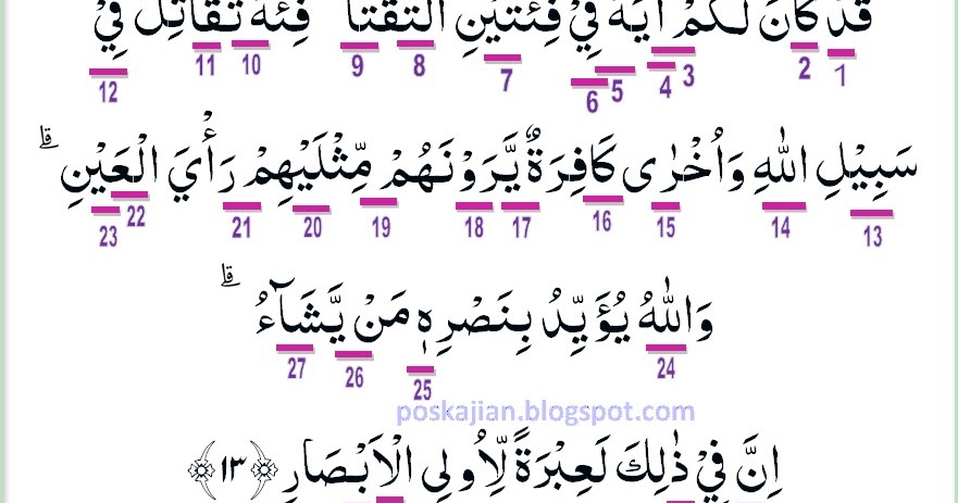 Detail Tajwid Surat Al Imran Ayat 1 20 Nomer 14