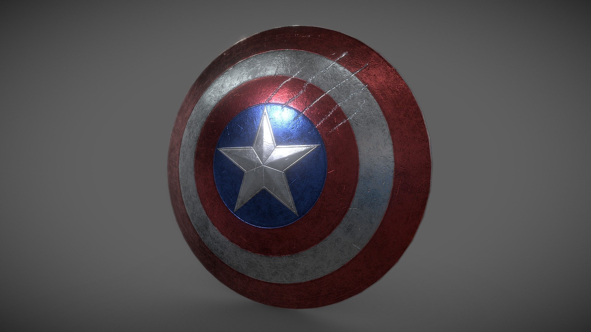 Detail Tameng Captain America 3d Nomer 2