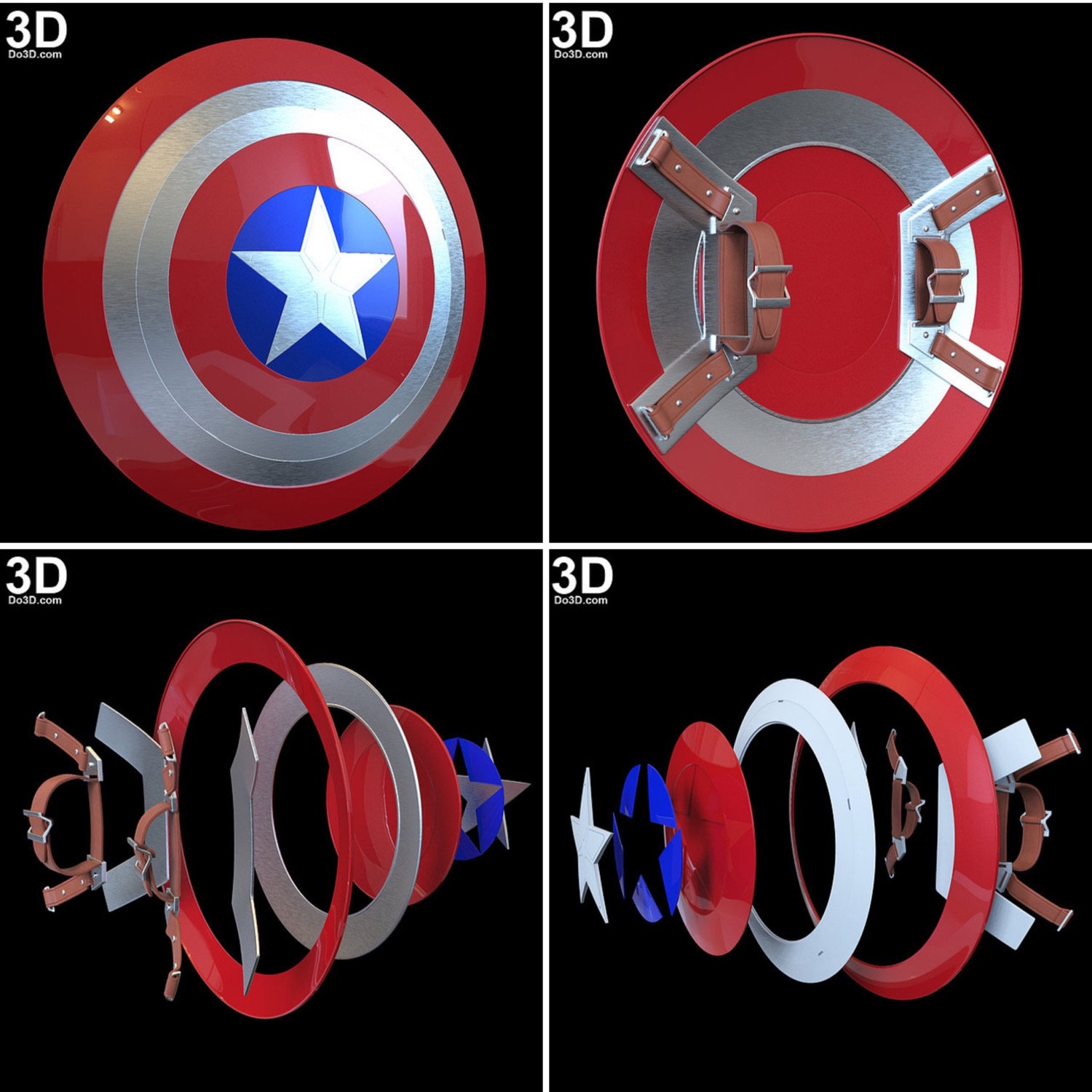 Detail Tameng Captain America 3d Nomer 23