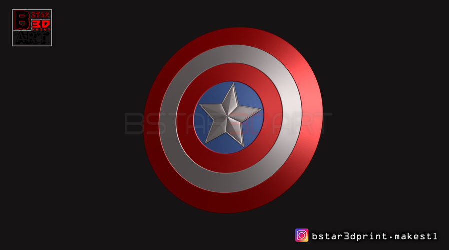 Detail Tameng Captain America 3d Nomer 9