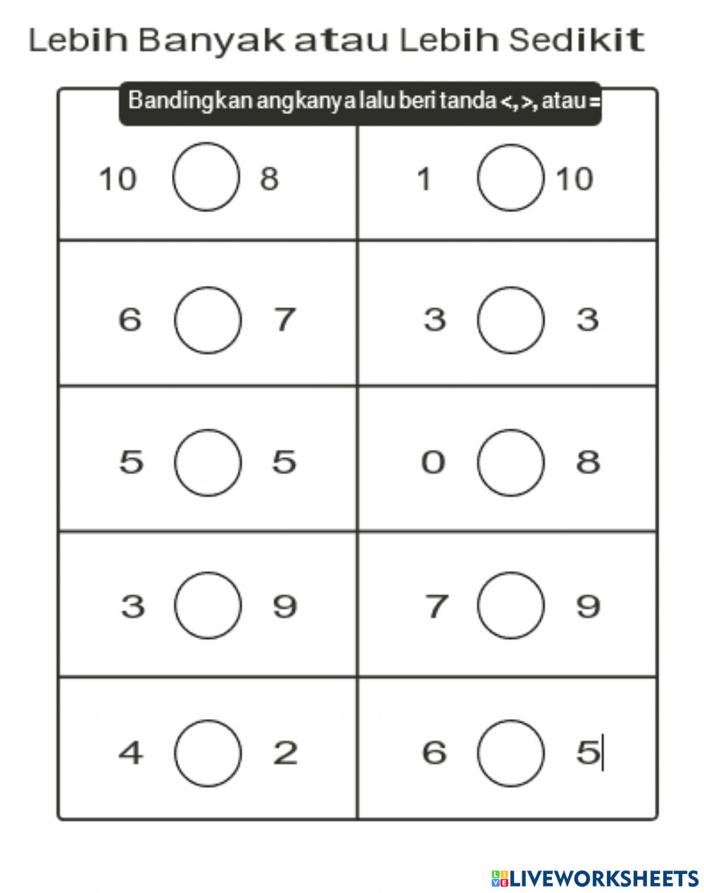 Detail Tanda Matematika Lebih Besar Dan Lebih Kecil Nomer 12