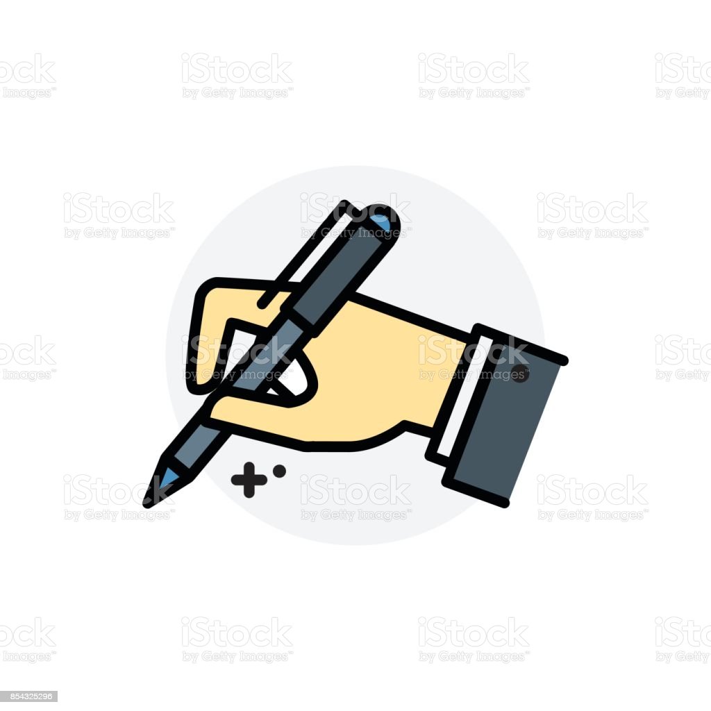 Detail Tangan Menulis Vector Nomer 24