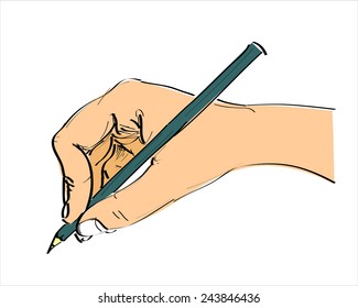 Detail Tangan Menulis Vector Nomer 31