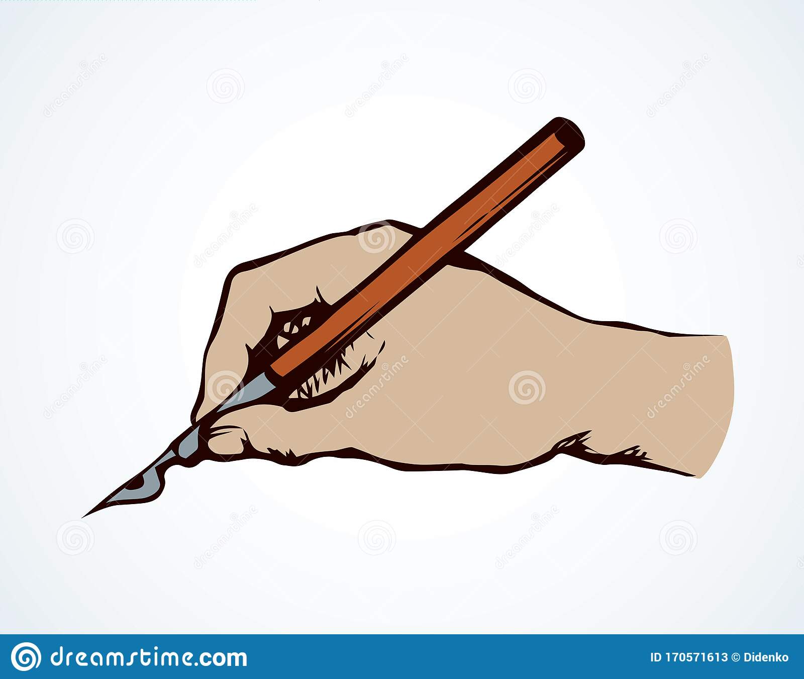 Detail Tangan Menulis Vector Nomer 47