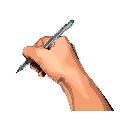 Detail Tangan Menulis Vector Nomer 7