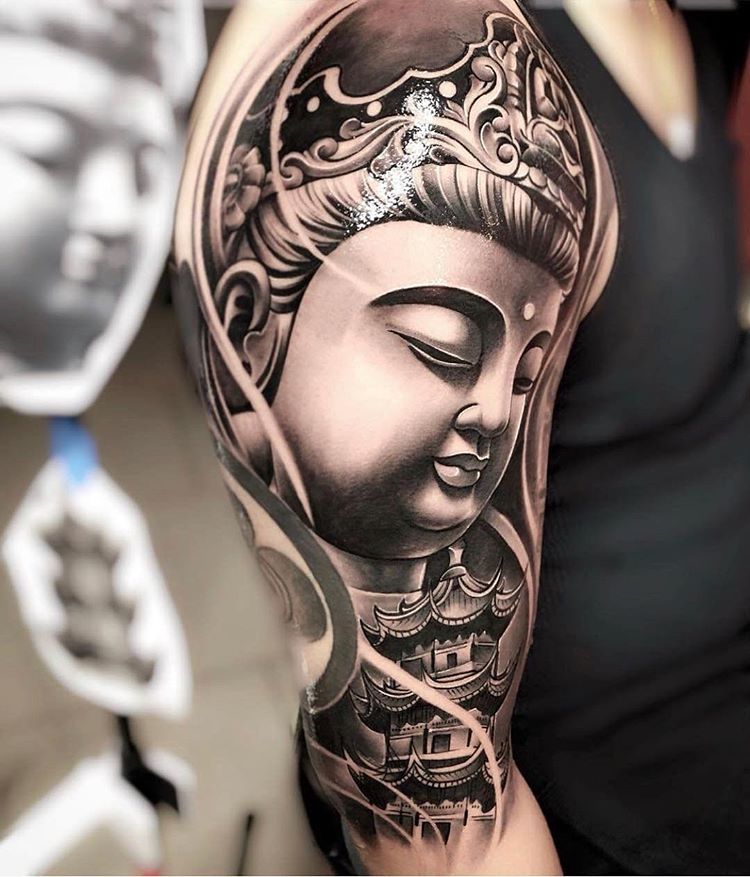 Detail Tato Buddha Di Lengan Nomer 4