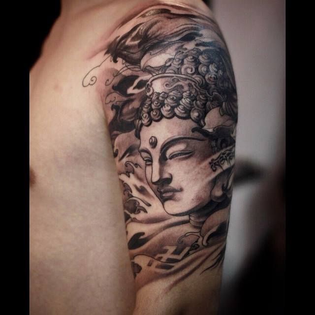 Detail Tato Buddha Di Lengan Nomer 5