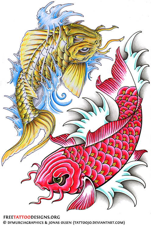 Detail Tato Ikan Koi Yin Yang Nomer 13