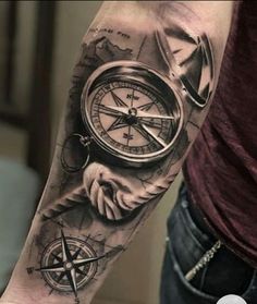 Detail Tato Kompas Di Lengan Nomer 14
