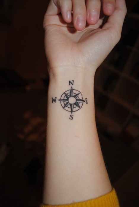 Detail Tato Kompas Di Lengan Nomer 3