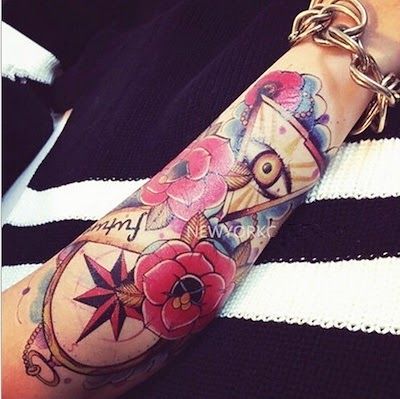 Detail Tato Kompas Di Lengan Nomer 19