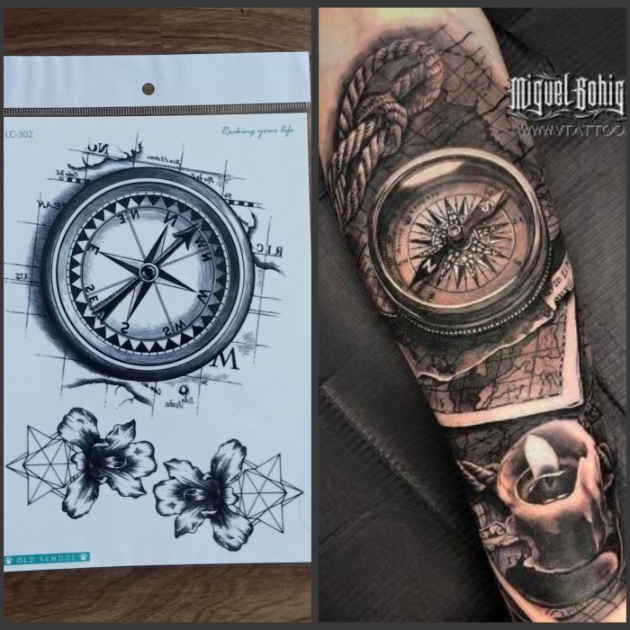 Detail Tato Kompas Di Lengan Nomer 23