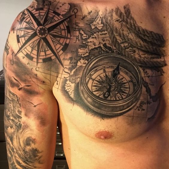 Detail Tato Kompas Di Lengan Nomer 5