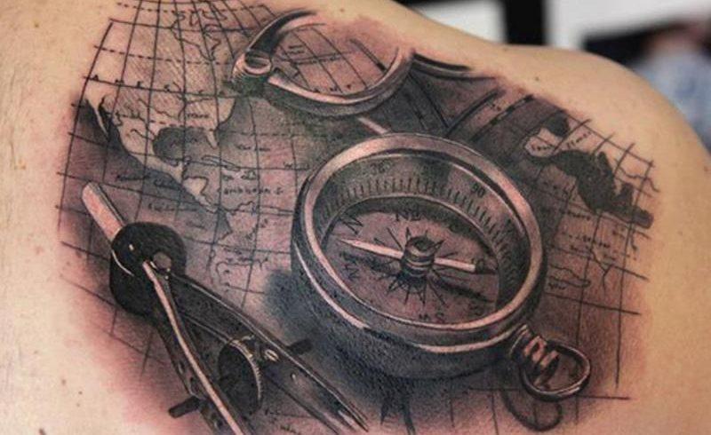Detail Tato Kompas Di Lengan Nomer 42