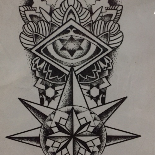 Detail Tatto Abstrak Nomer 8