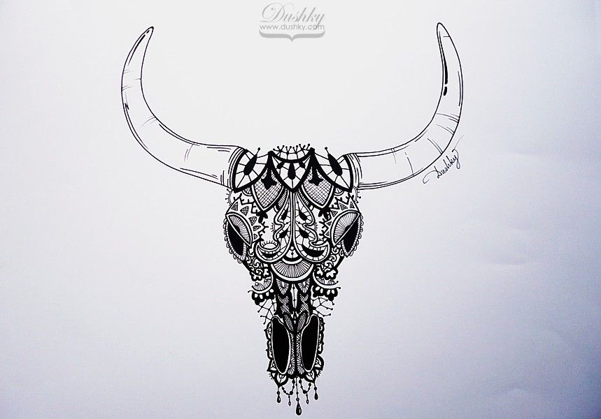 Detail Taurus Skull Tattoos Nomer 7