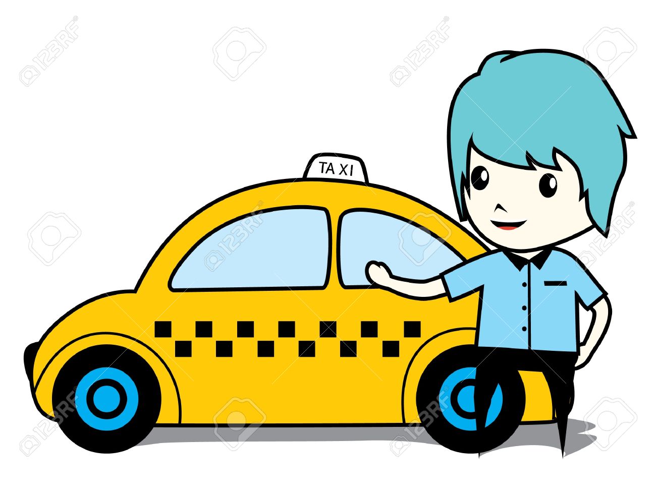 Detail Taxi Clipart Free Nomer 38