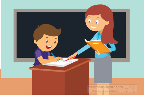 Detail Teacher Helping Student Clipart Nomer 2