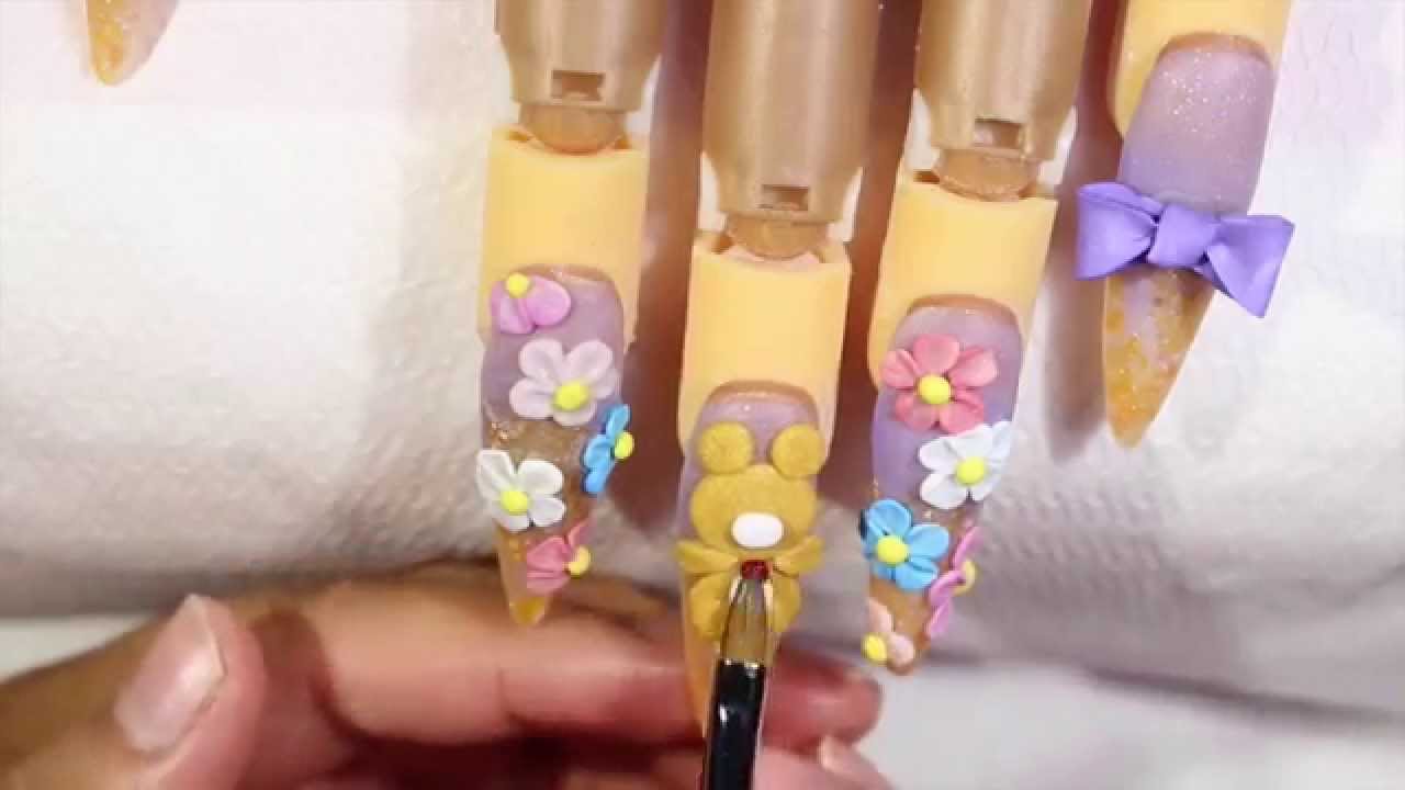 Detail Teddy Bear 3d Nails Nomer 13