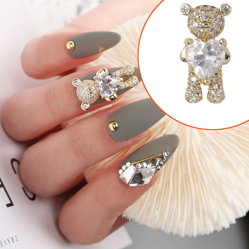 Detail Teddy Bear 3d Nails Nomer 20