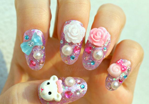 Detail Teddy Bear 3d Nails Nomer 22