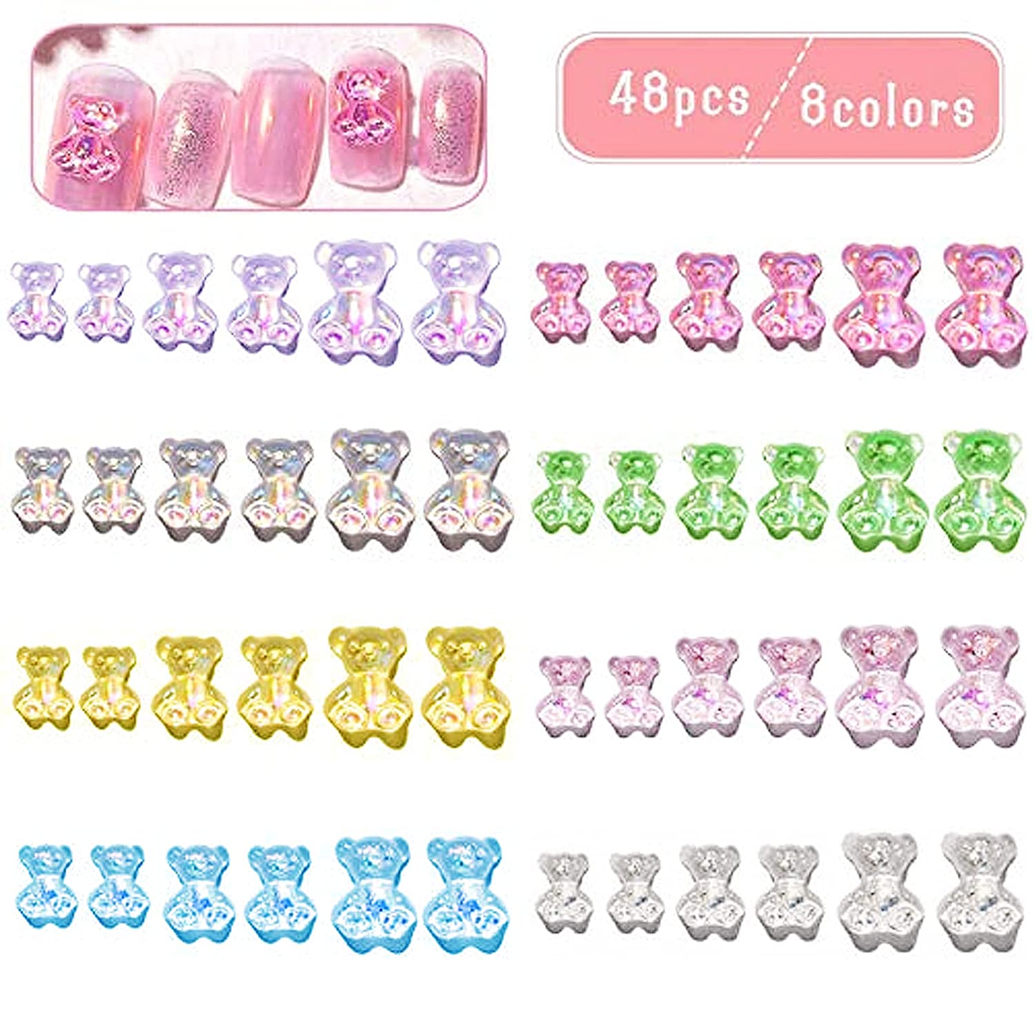 Detail Teddy Bear 3d Nails Nomer 29