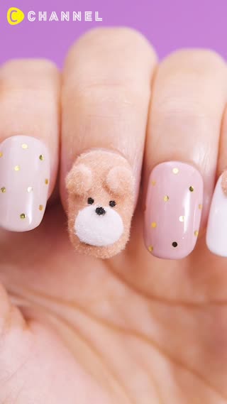 Detail Teddy Bear 3d Nails Nomer 43