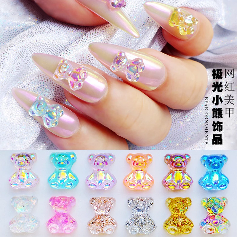 Detail Teddy Bear 3d Nails Nomer 45