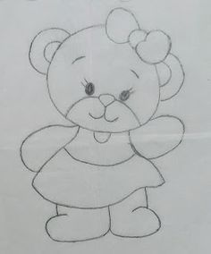 Detail Teddy Bear Drawings Pencil Nomer 5