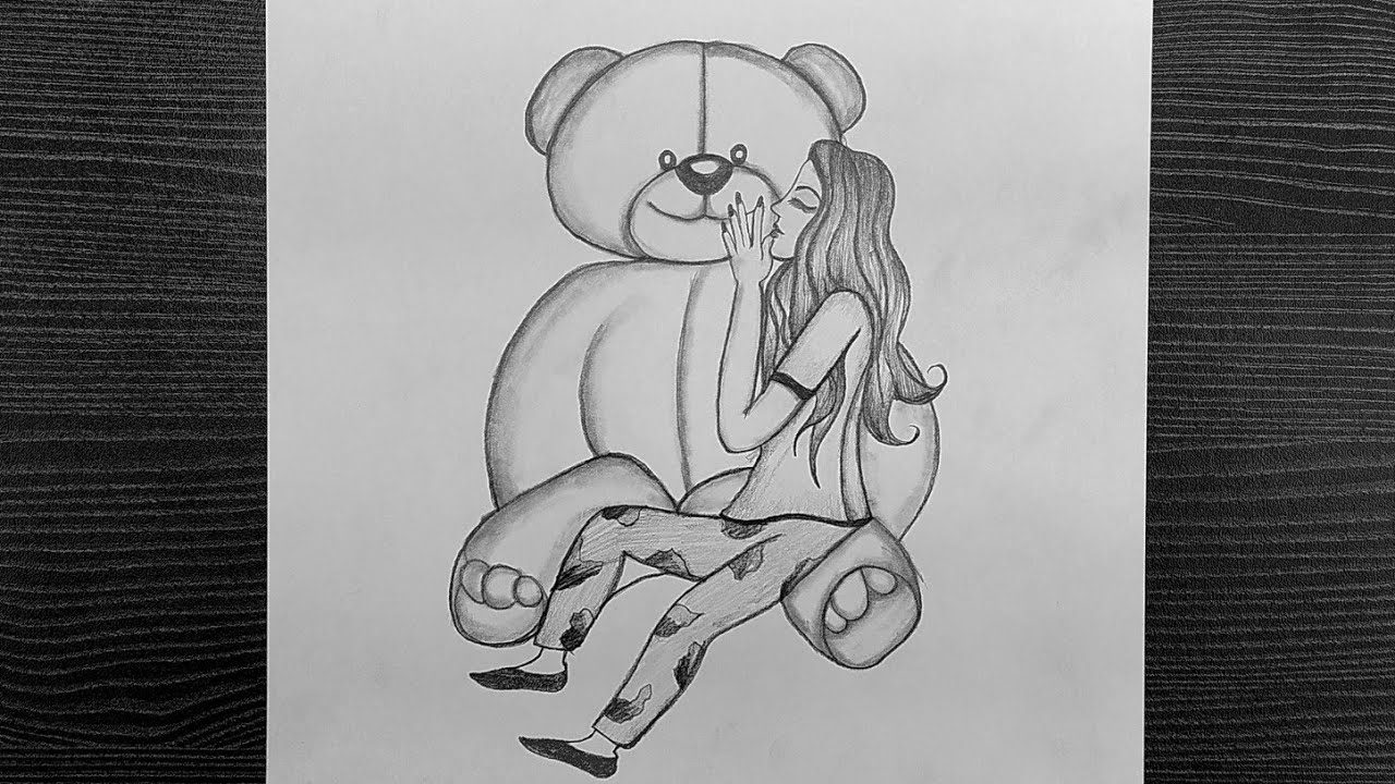 Detail Teddy Bear Drawings Pencil Nomer 45