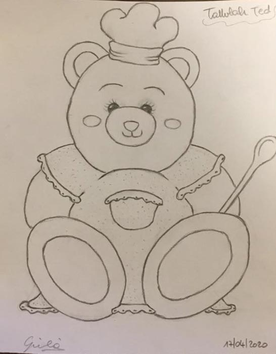 Detail Teddy Bear Drawings Pencil Nomer 6