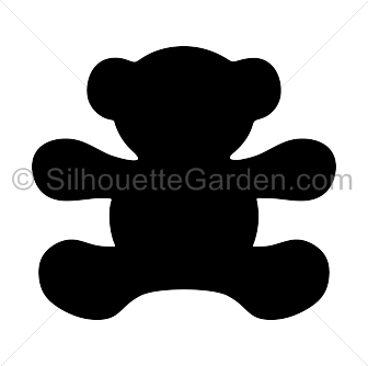 Detail Teddy Bear Silhouette Clip Art Nomer 13