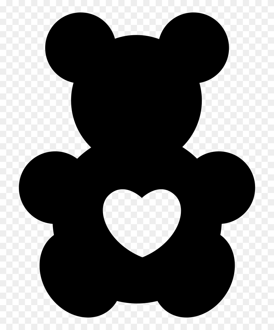 Detail Teddy Bear Silhouette Clip Art Nomer 6