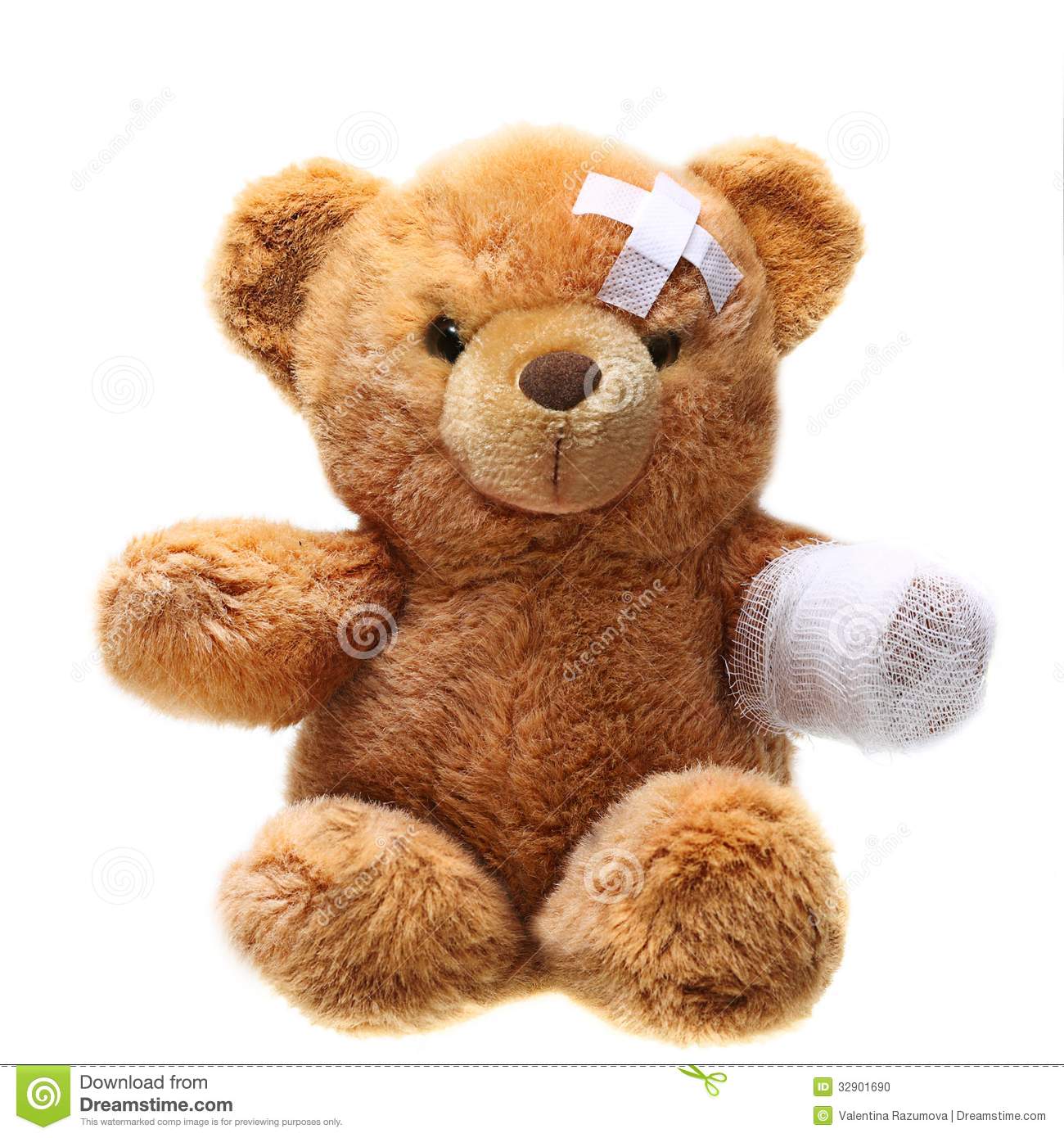 Detail Teddy Bear With Bandage Nomer 25