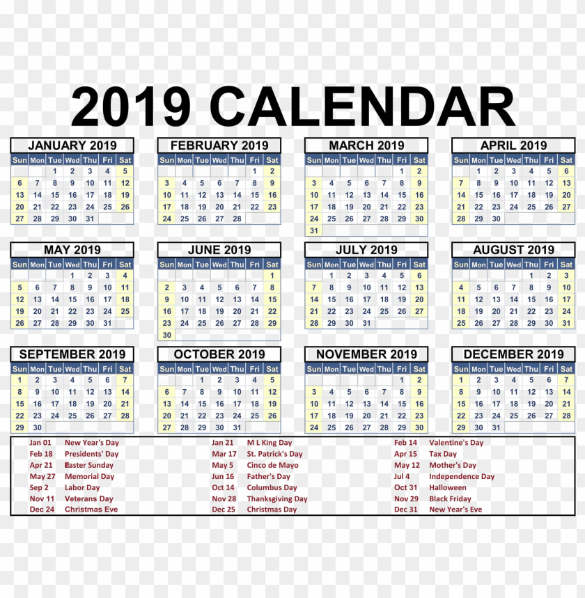 Detail Download Kalender 2019 Hd Nomer 18