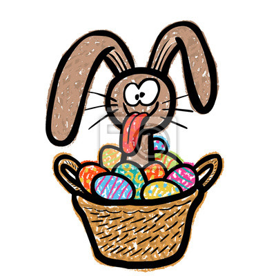 Osterhase Mit Eierkorb - KibrisPDR
